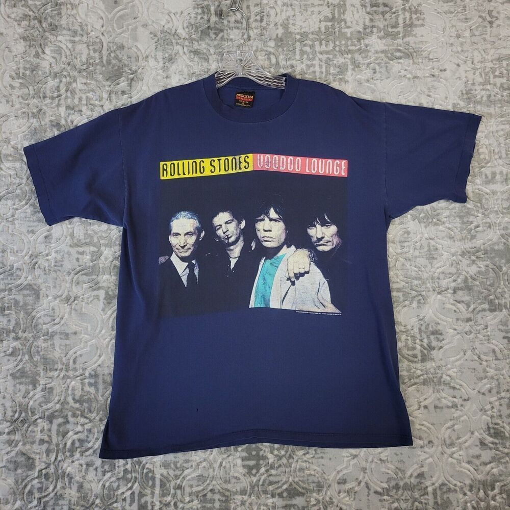 Vintage Rolling Stones Shirt Men XL Voodoo Lounge US Tour 90s Budweiser Brockum